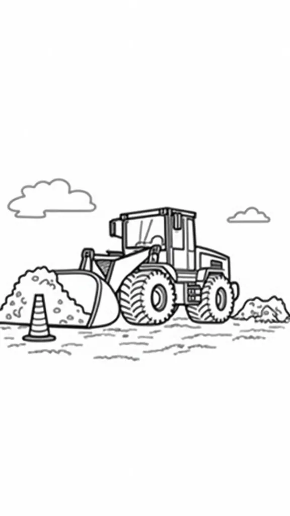 front end loader coloring page